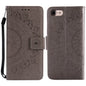 For iPhone 17e / 16e Stand Case Imprinted Totem PU Leather Wallet Phone Cover