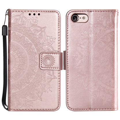 For iPhone 17e / 16e Stand Case Imprinted Totem PU Leather Wallet Phone Cover