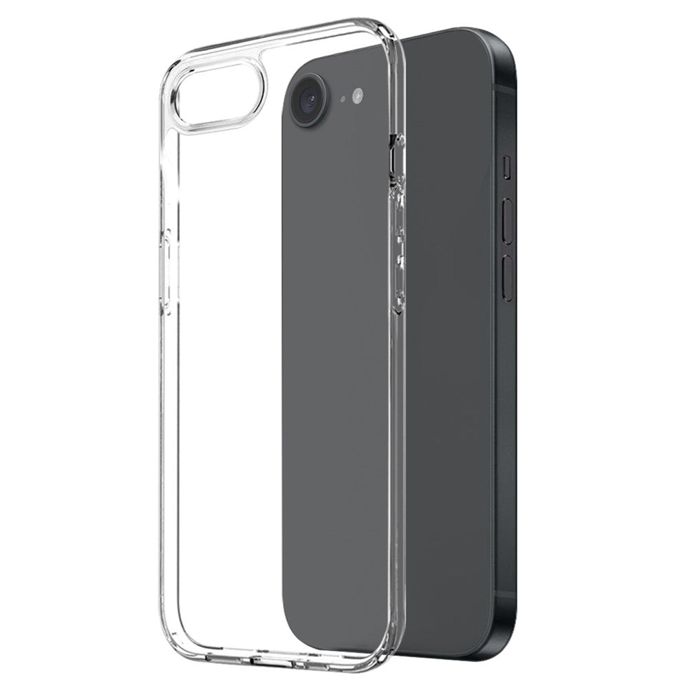 NORTHJO For iPhone 17e / 16e Clear Case Soft TPU Phone Cover with Tempered Glass Screen Protector