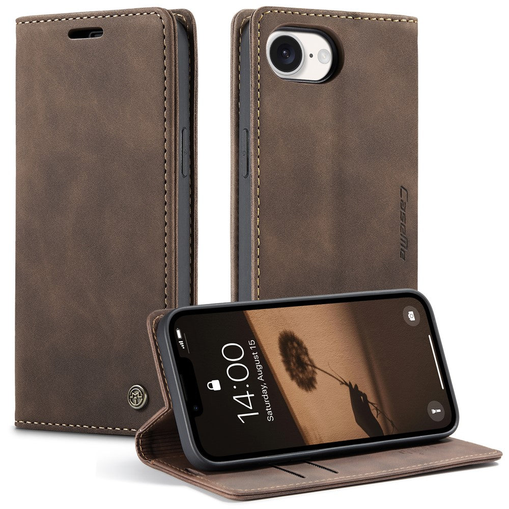 CASEME For iPhone 17e / 16e Wallet Case  013 Series PU Leather Phone Cover Stand