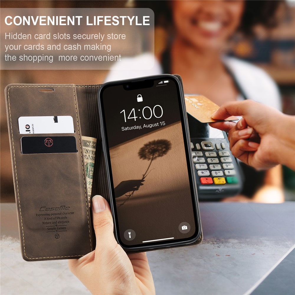 CASEME For iPhone 17e / 16e Wallet Case  013 Series PU Leather Phone Cover Stand