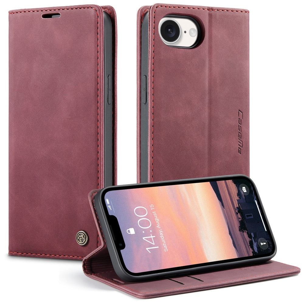 CASEME For iPhone 17e / 16e Wallet Case  013 Series PU Leather Phone Cover Stand