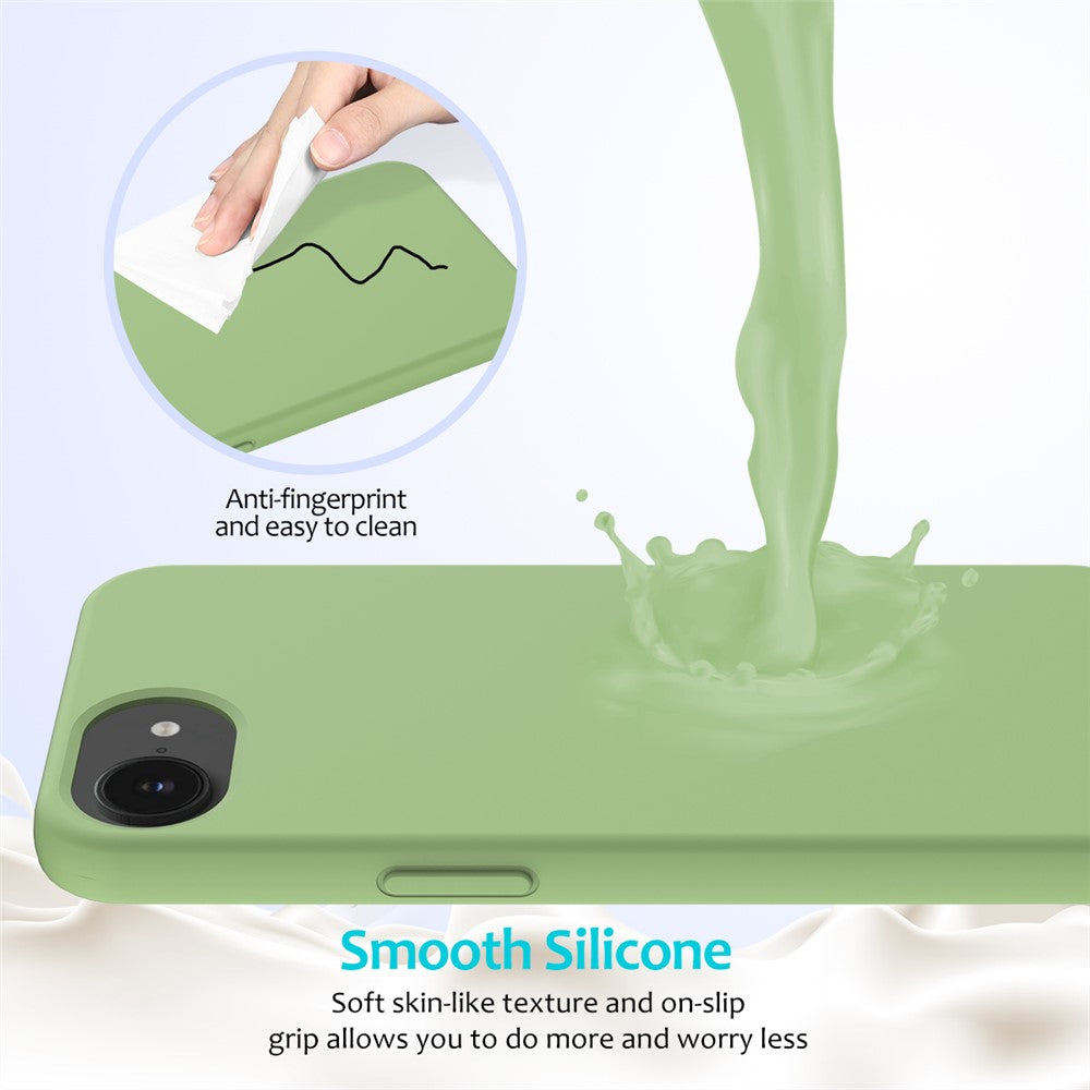 For iPhone 17e / 16e Case Drop Proof Liquid Silicone Soft Lining Back Phone Cover