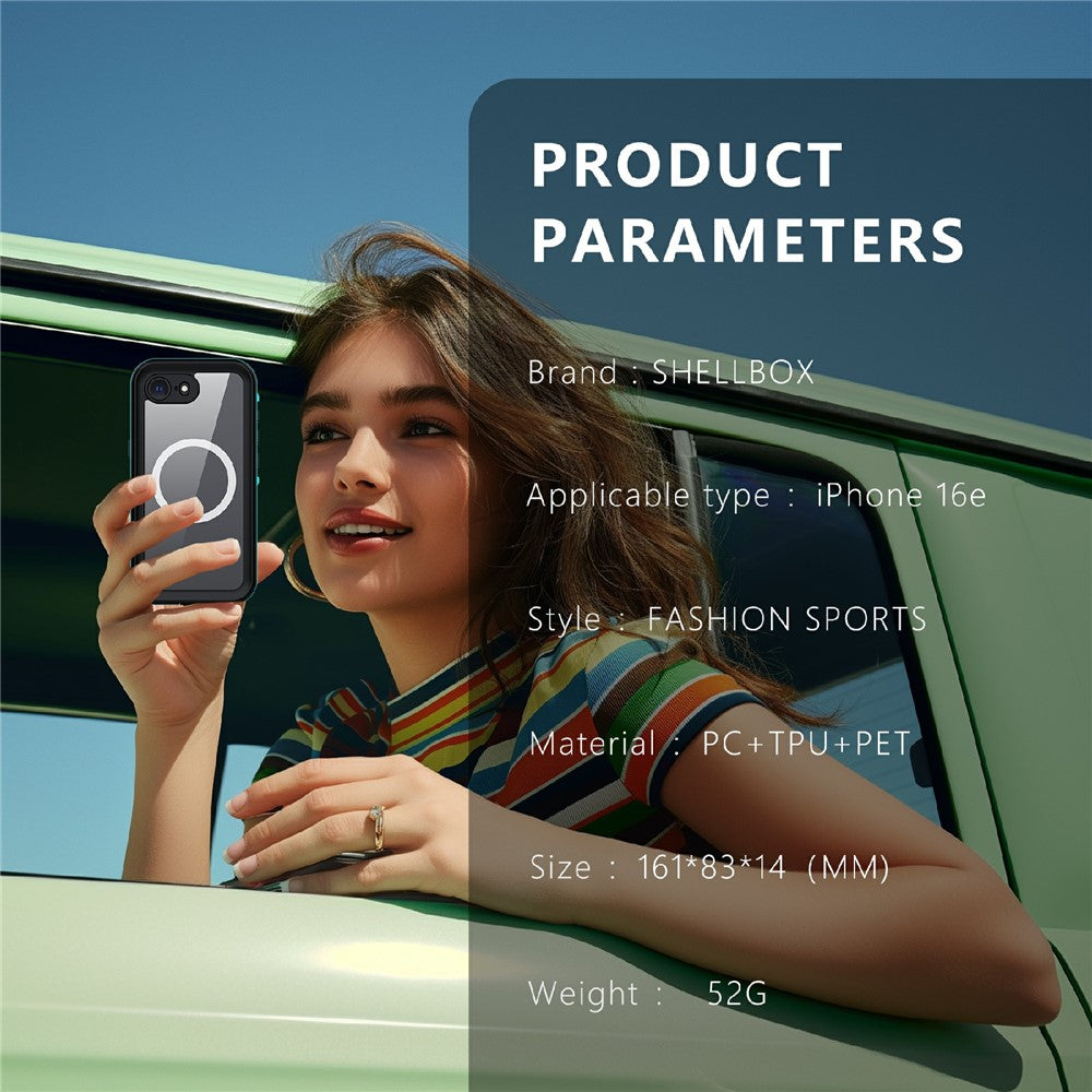 REDPEPPER Dot+ Series For iPhone 17e / 16e Phone Case Compatible with MagSafe IP68 Waterproof Clear Phone Cover