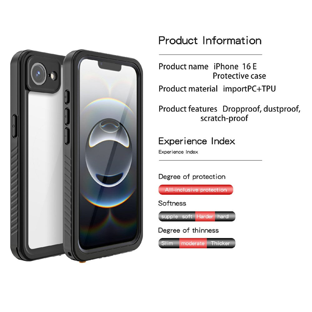 REDPEPPER FS / FM Series For iPhone 17e / 16e Waterproof Case IP68 Shockproof Phone Cover
