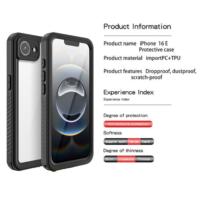 REDPEPPER FS / FM Series For iPhone 17e / 16e Waterproof Case IP68 Shockproof Phone Cover
