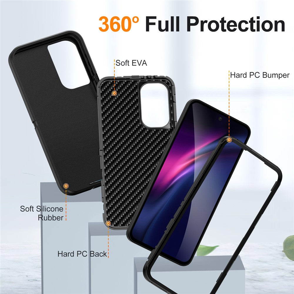 Für Samsung Galaxy A56 5G Hülle: 3-in-1 Stoßfeste Schutzhülle aus PC + Silikon + EVA