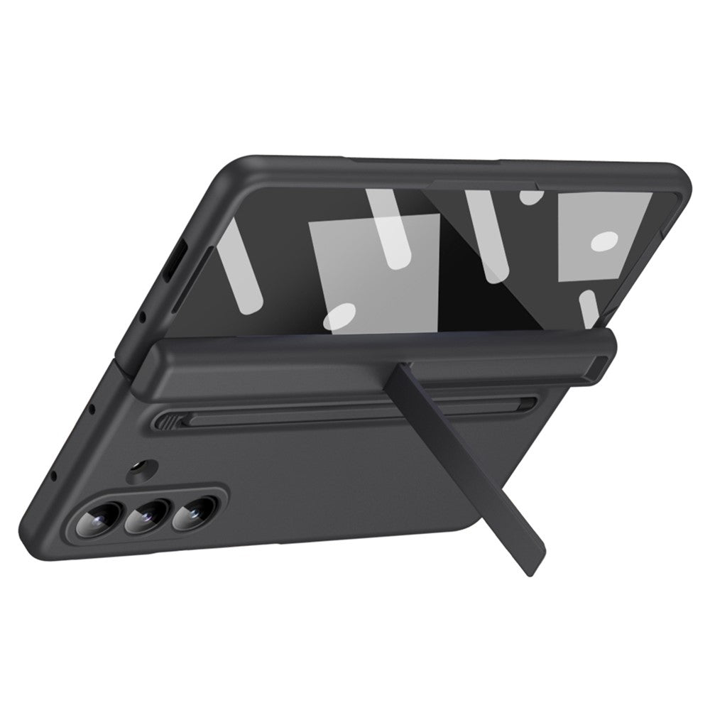 Hülle für Samsung Galaxy Z Fold7 5G mit Ständer, PC-Rückseite, Stylus & Panzerglas