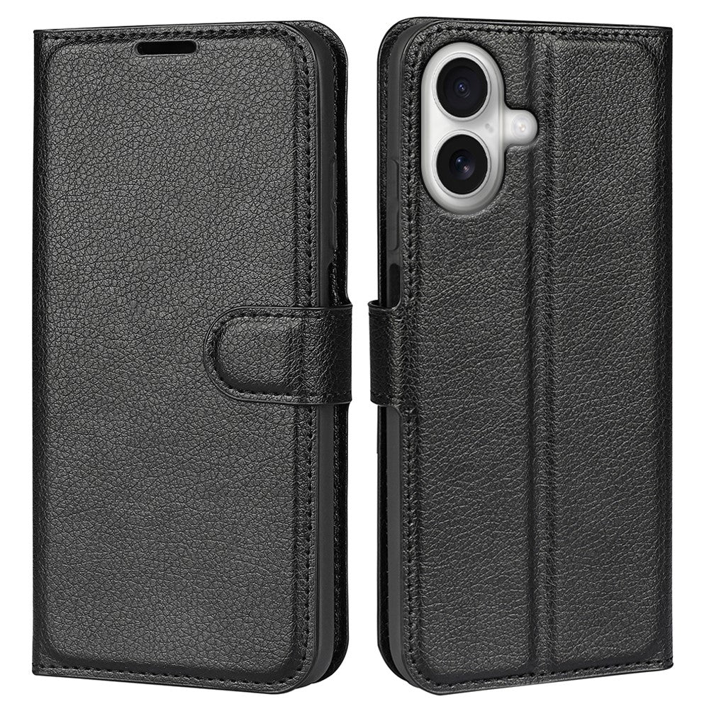 For iPhone 17 Case Litchi Texture Shockproof Leather Wallet Phone Cover