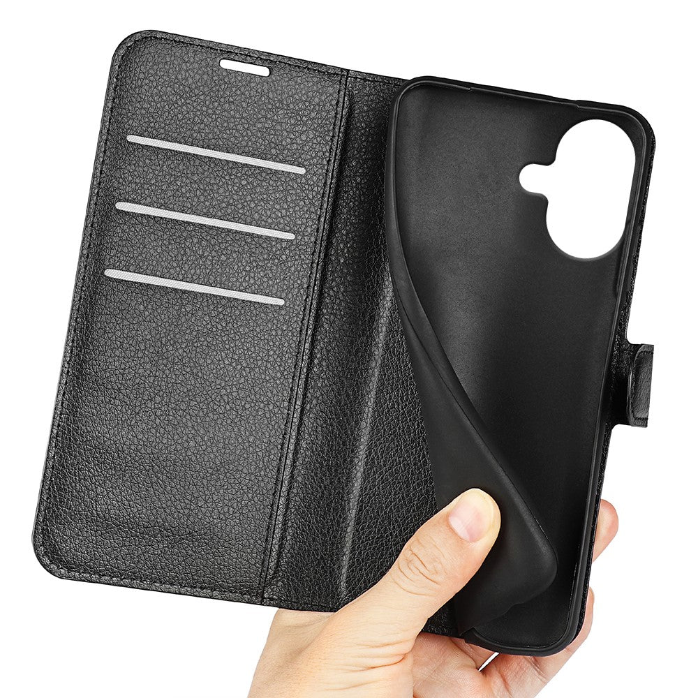 For iPhone 17 Case Litchi Texture Shockproof Leather Wallet Phone Cover