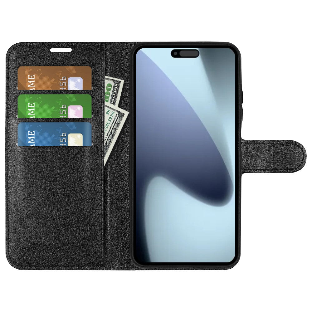 For iPhone 17 Case Litchi Texture Shockproof Leather Wallet Phone Cover
