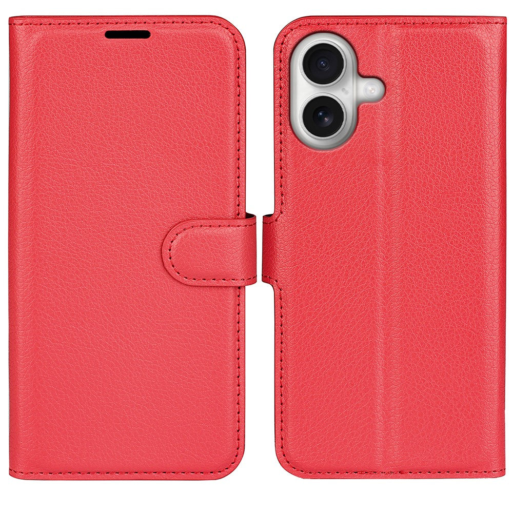 For iPhone 17 Case Litchi Texture Shockproof Leather Wallet Phone Cover