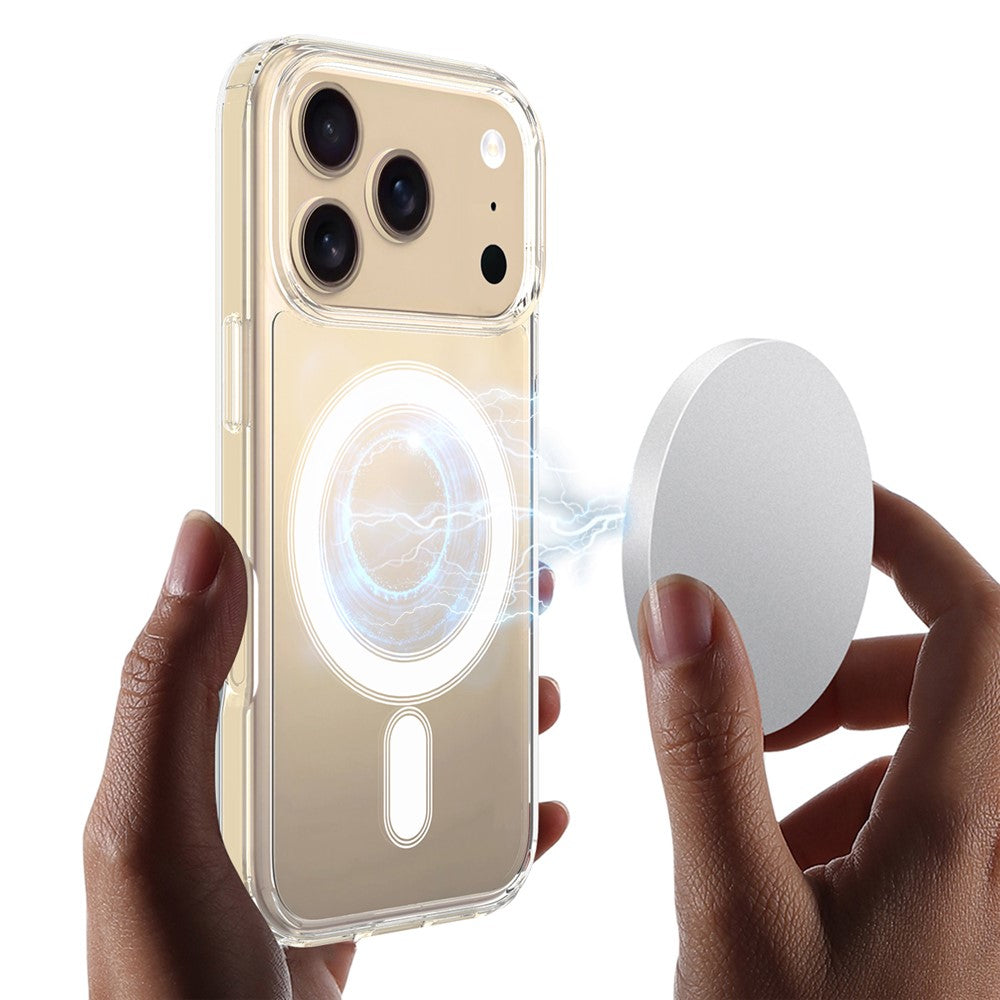 For iPhone 17 Pro Max Clear Phone Case Compatible with MagSafe TPU+Acrylic Back Cover