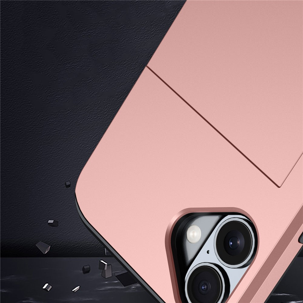 For iPhone 17 Case with Card Holder TPU + PC Phone Back Cover