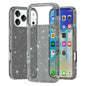 For iPhone 17 Pro Case Sparkly Powder Glitter Shiny Soft TPU + Hard PC Back Cover