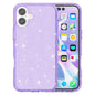 For iPhone 17 Case Sparkly Powder Glitter Shiny Soft TPU + Hard PC Back Cover