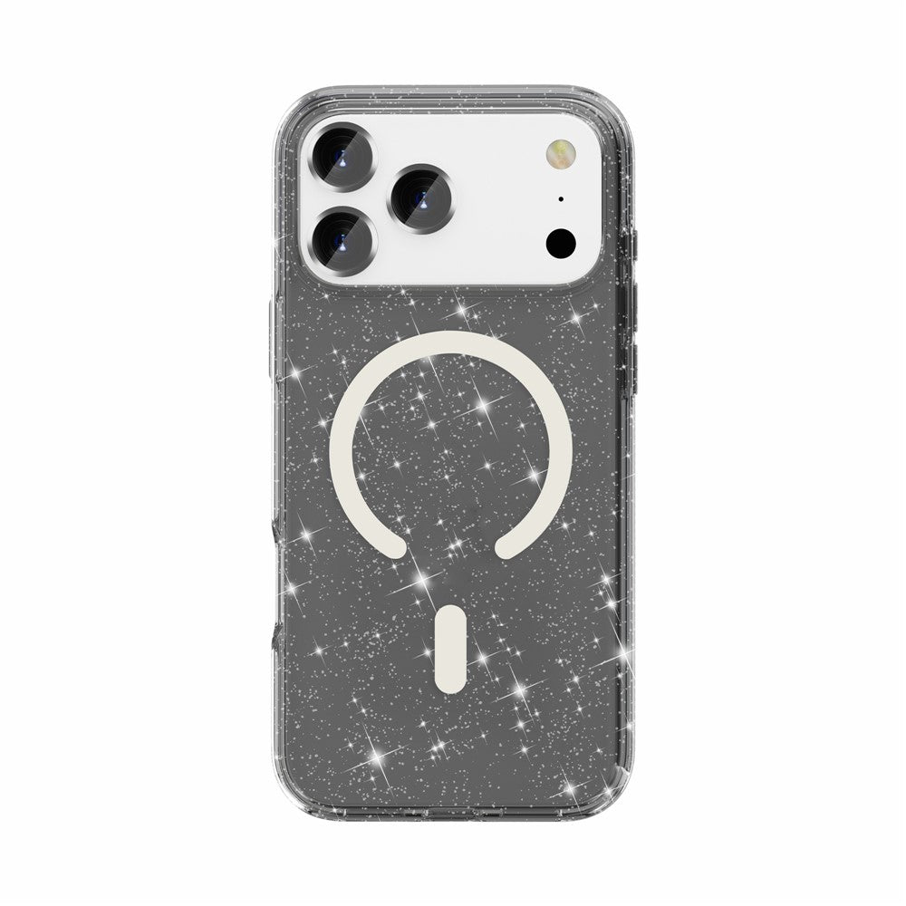 For iPhone 17 Pro Max Case Compatible with MagSafe Glitter Powder PC + TPU Phone Cover