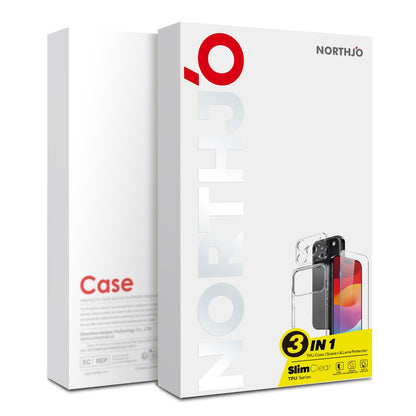 NORTHJO For iPhone 17 TPU Phone Case Set with Front Screen Protector + Lens Film
