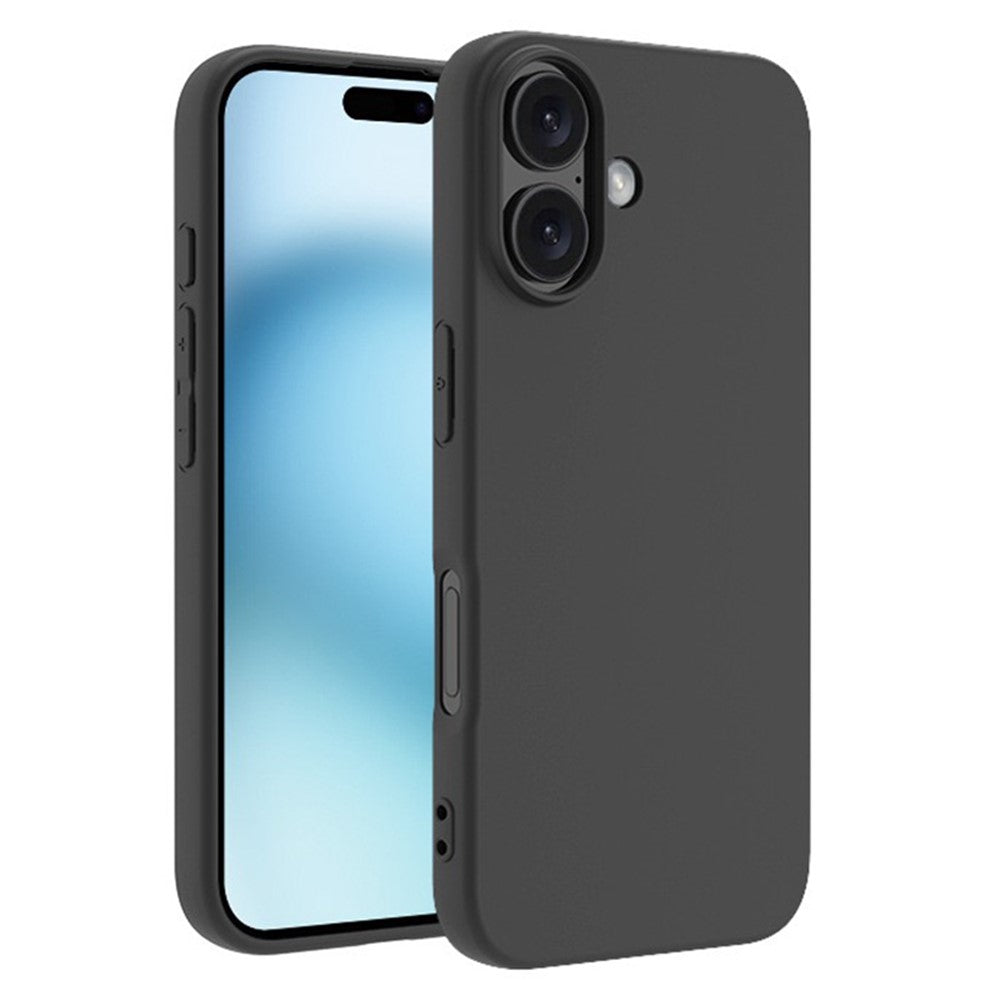 For iPhone 17 Case Soft Matte Back TPU Black Phone Cover , Large Cutout