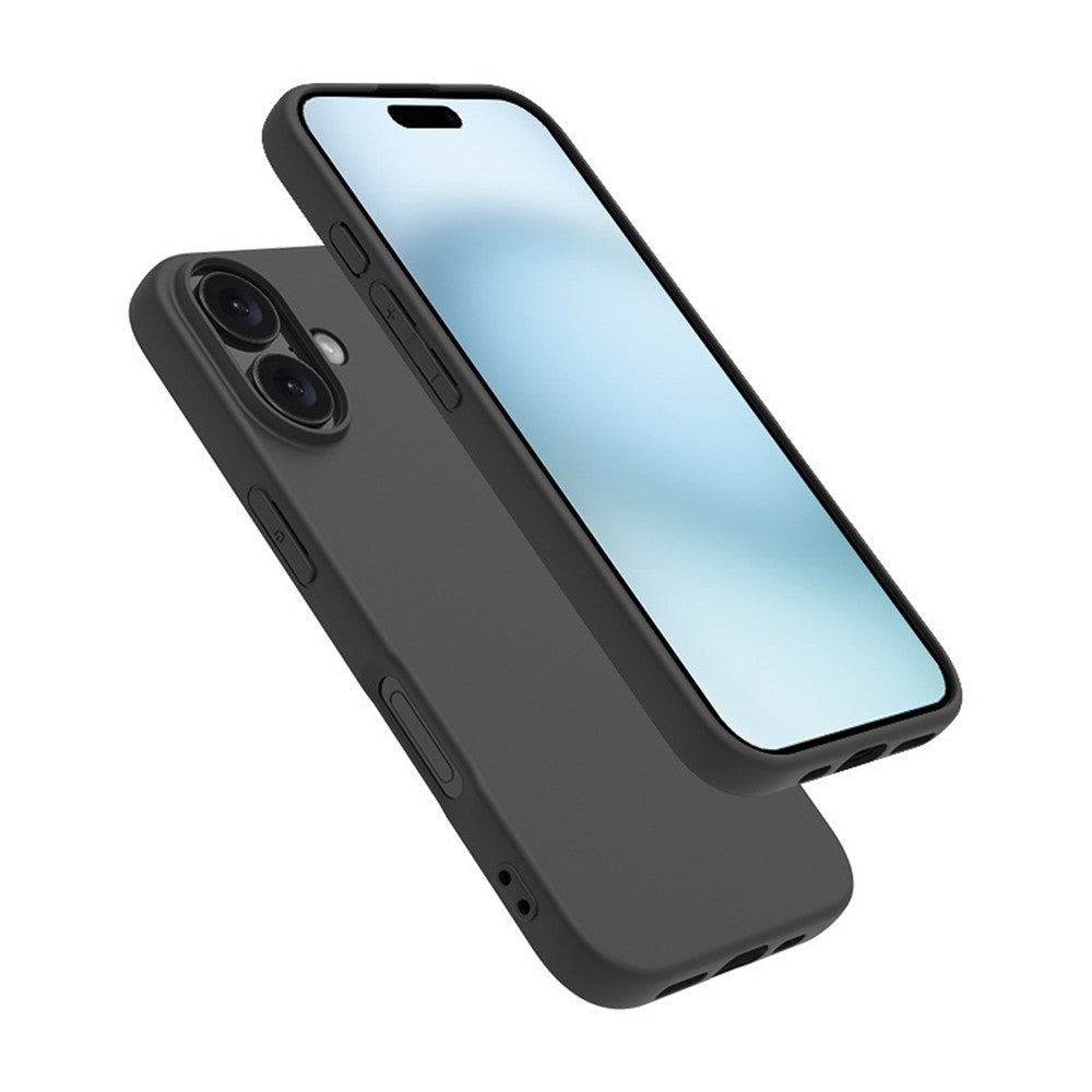 For iPhone 17 Case Soft Matte Back TPU Black Phone Cover , Large Cutout