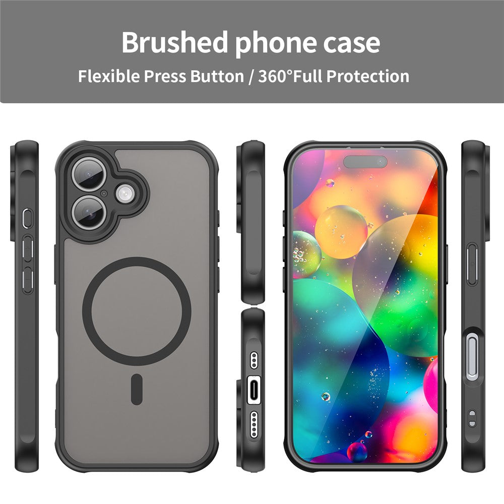 For iPhone 17 Case Compatible with MagSafe Anti Drop PC + TPU Phone Cover