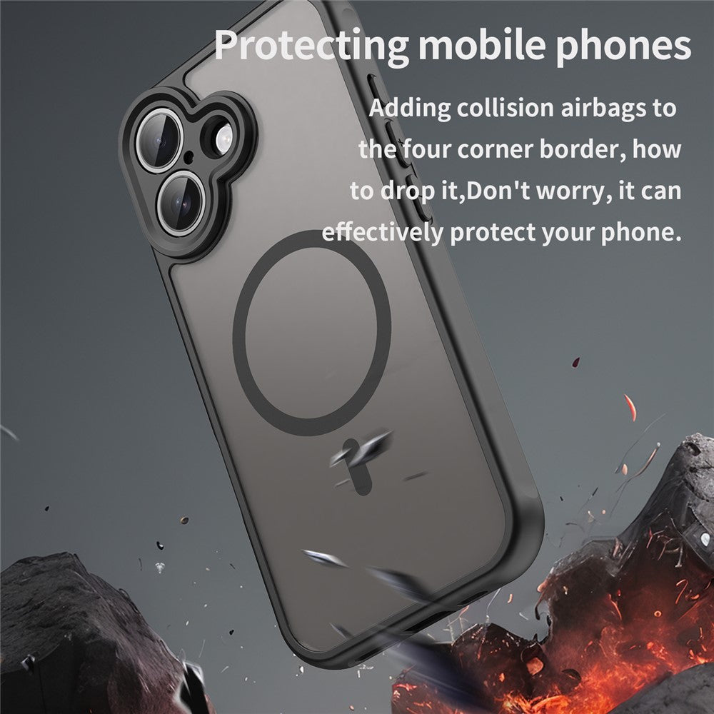 For iPhone 17 Case Compatible with MagSafe Anti Drop PC + TPU Phone Cover