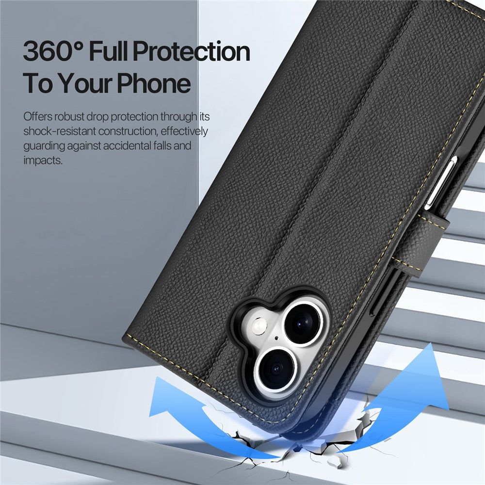 DUX DUCIS For iPhone 17 Case  Lawa Series Detachable Magnetic Cowhide Leather Cover Zipper Wallet