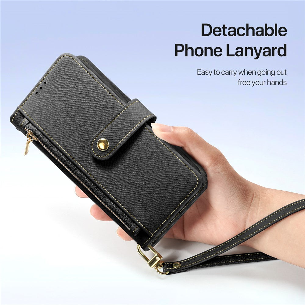 DUX DUCIS For iPhone 17 Case  Lawa Series Detachable Magnetic Cowhide Leather Cover Zipper Wallet