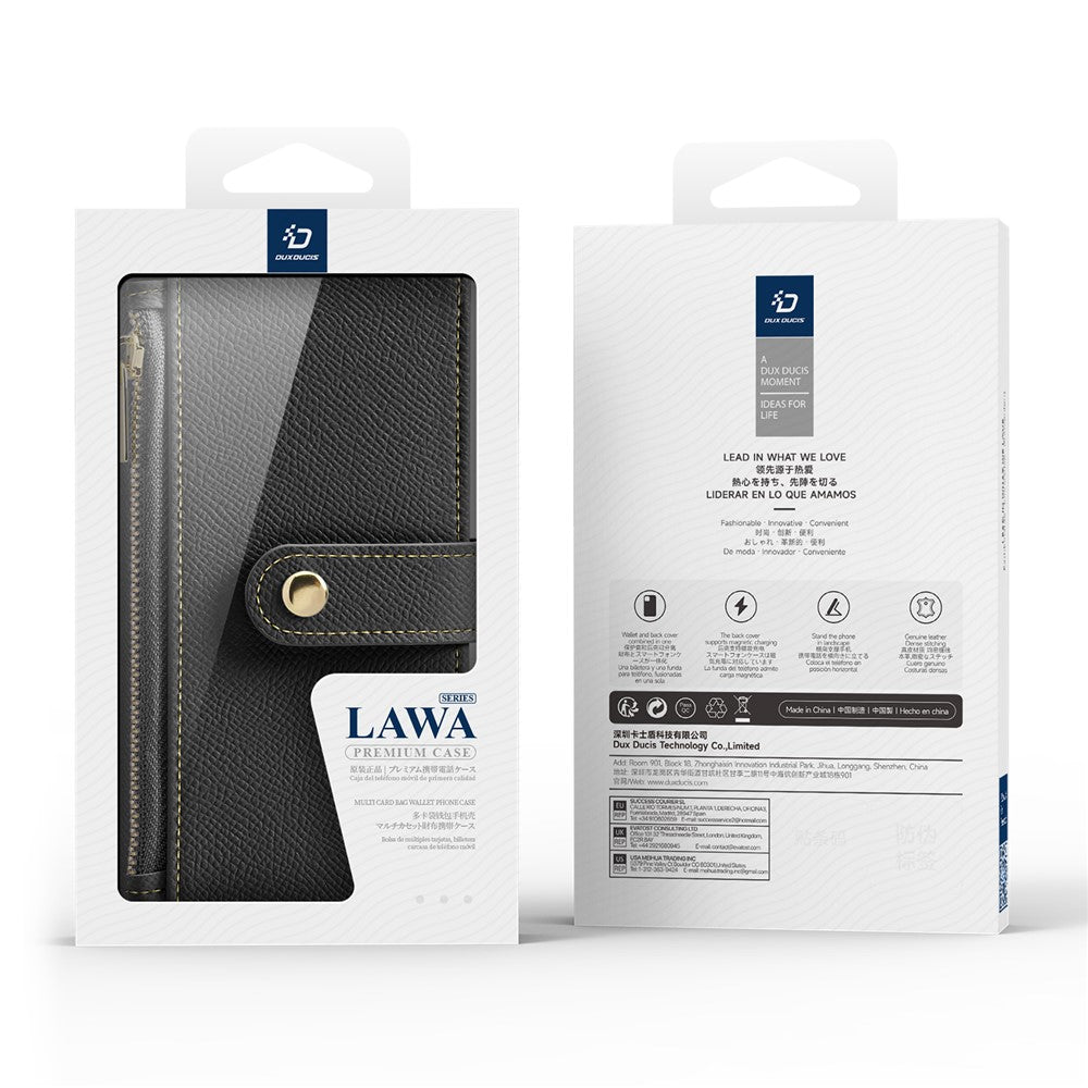 DUX DUCIS For iPhone 17 Case  Lawa Series Detachable Magnetic Cowhide Leather Cover Zipper Wallet