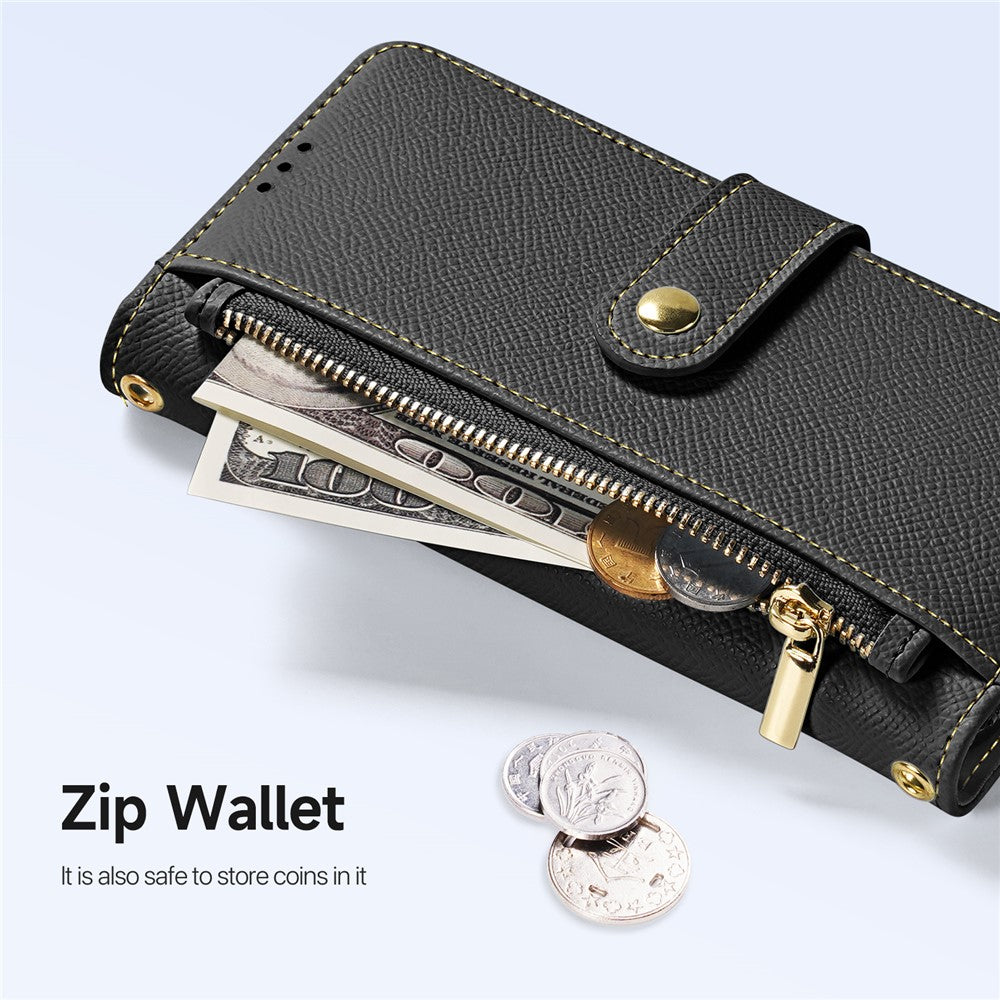 DUX DUCIS For iPhone 17 Case  Lawa Series Detachable Magnetic Cowhide Leather Cover Zipper Wallet