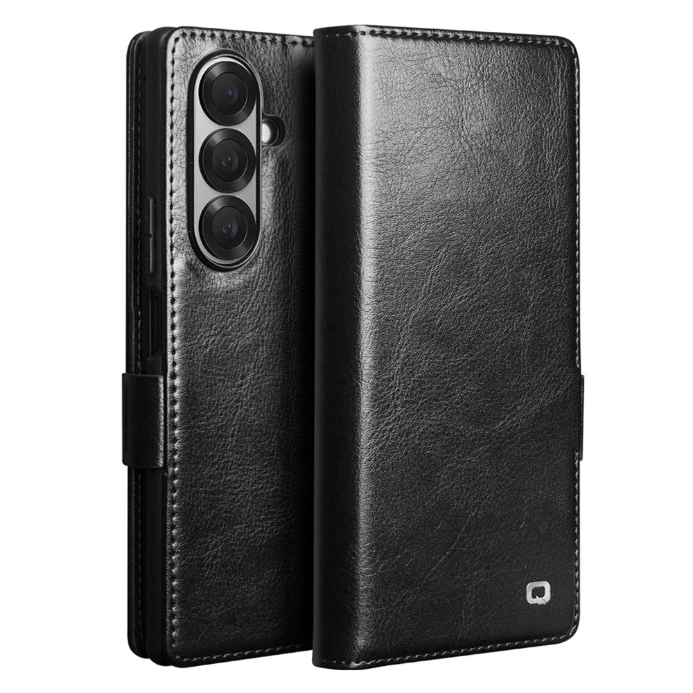 QIALINO Echtleder Hülle für Samsung Galaxy Z Fold7 5G mit Kartenfach & Standfunktion