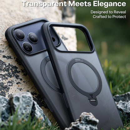 TORRAS Ostand Q3 Spin Series For iPhone 17 Pro Case Compatible with MagSafe Rotating Kickstand PC + TPU Phone Cover