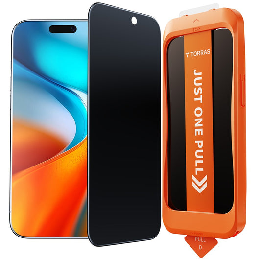 TORRAS Glassgo For iPhone 17 Anti Spy Screen Protector Tempered Glass Private Film with Auto-Align Frame