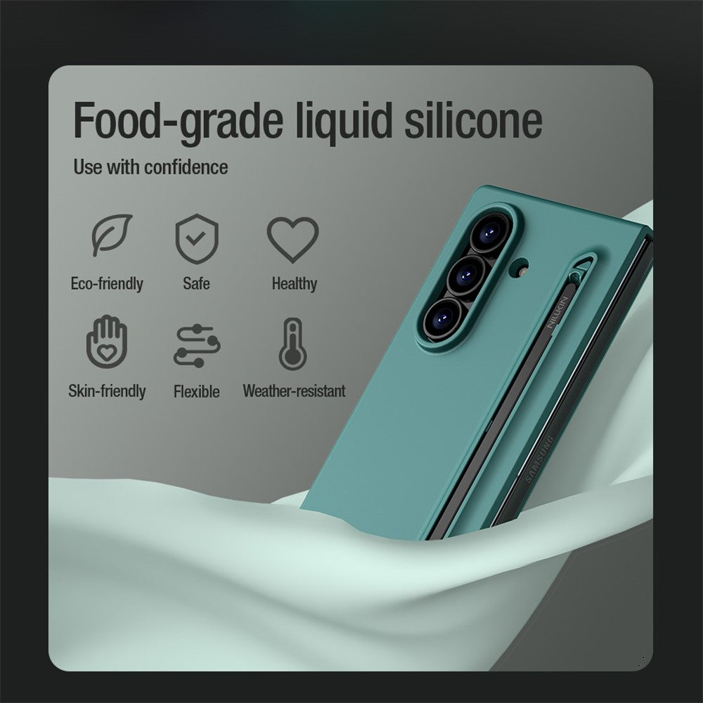 NILLKIN Flex Pure Fold Hülle für Samsung Galaxy Z Fold7 5G – Silikon + PC mit Stift