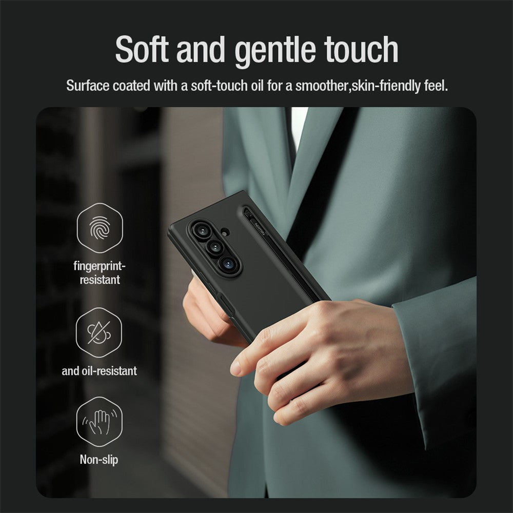 NILLKIN Flex Pure Fold Hülle für Samsung Galaxy Z Fold7 5G – Silikon + PC mit Stift