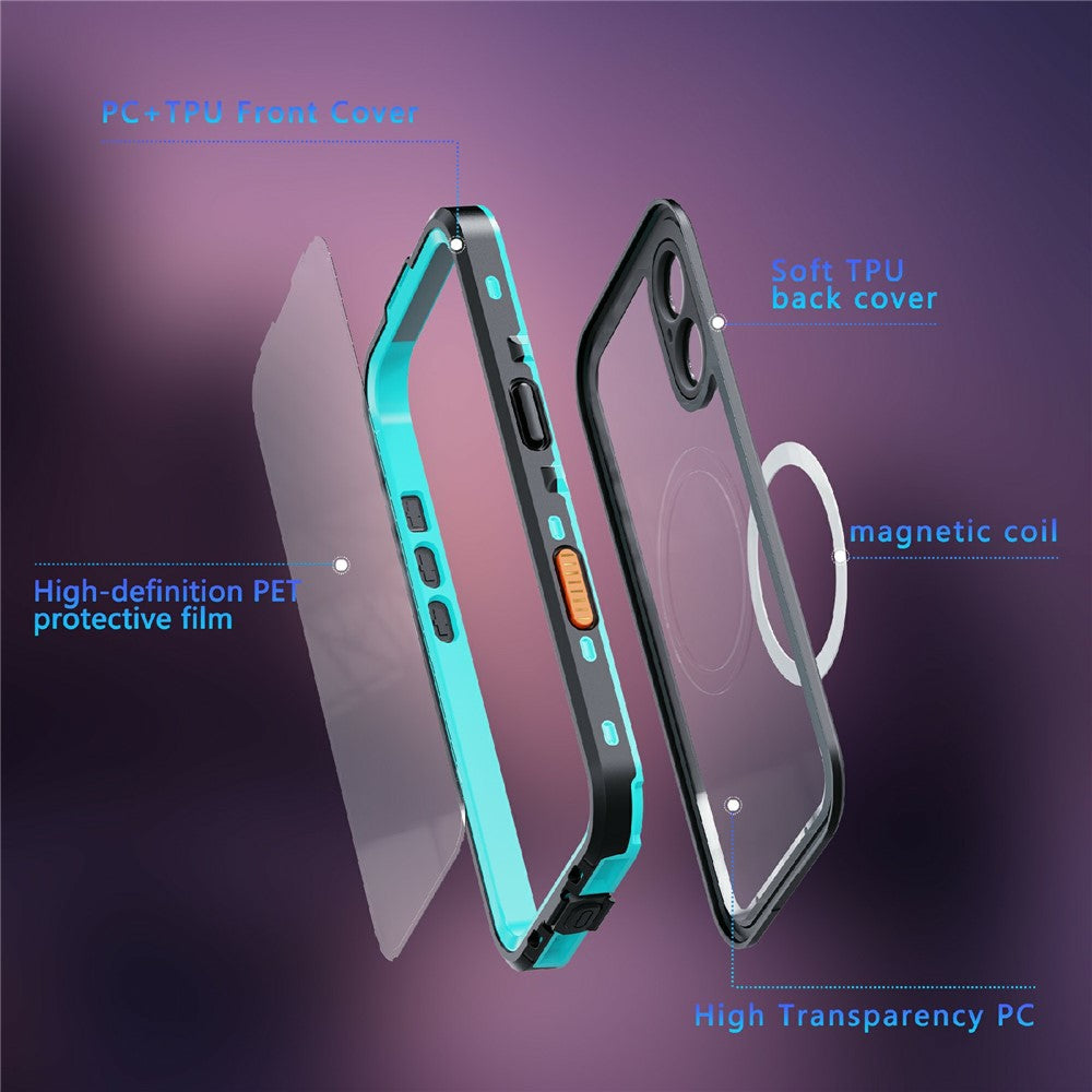 REDPEPPER Dot+ Series For iPhone 17 Cellphone Case Compatible with MagSafe IP68 Waterproof Clear Back Phone Cover