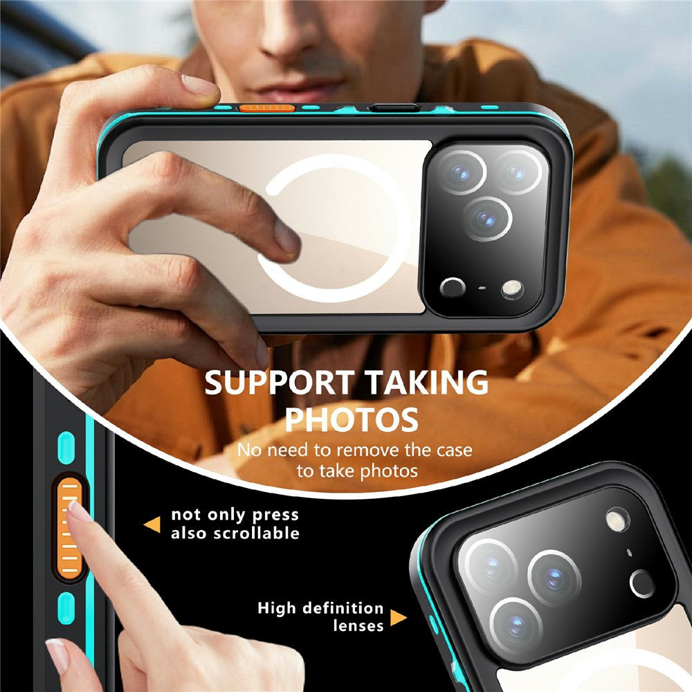 REDPEPPER Dot+ Series For iPhone 17 Pro Cellphone Case Compatible with MagSafe IP68 Waterproof Clear Back Phone Cover