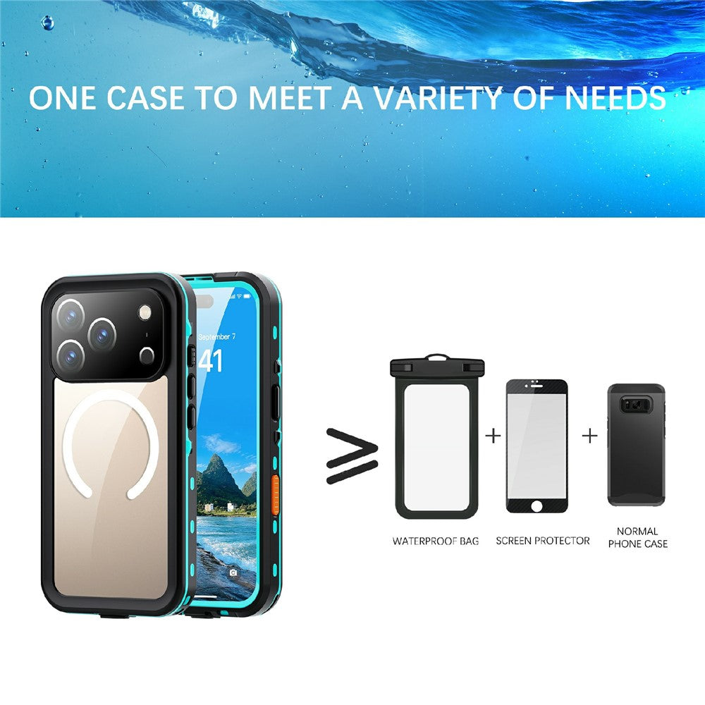 REDPEPPER Dot+ Series For iPhone 17 Pro Cellphone Case Compatible with MagSafe IP68 Waterproof Clear Back Phone Cover
