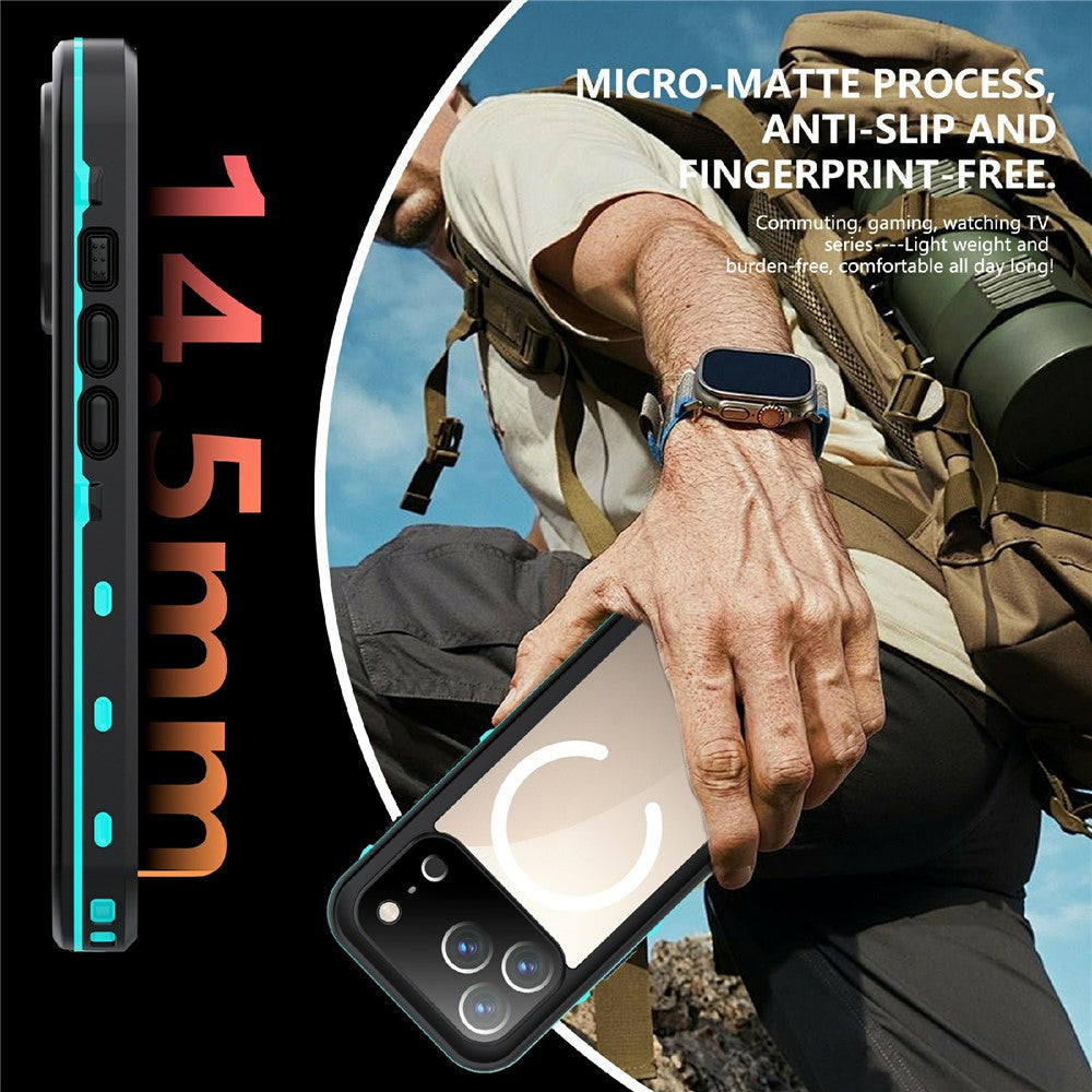 REDPEPPER Dot+ Series For iPhone 17 Pro Cellphone Case Compatible with MagSafe IP68 Waterproof Clear Back Phone Cover