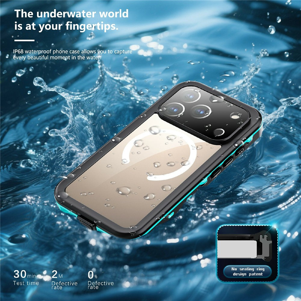 REDPEPPER Dot+ Series For iPhone 17 Pro Cellphone Case Compatible with MagSafe IP68 Waterproof Clear Back Phone Cover