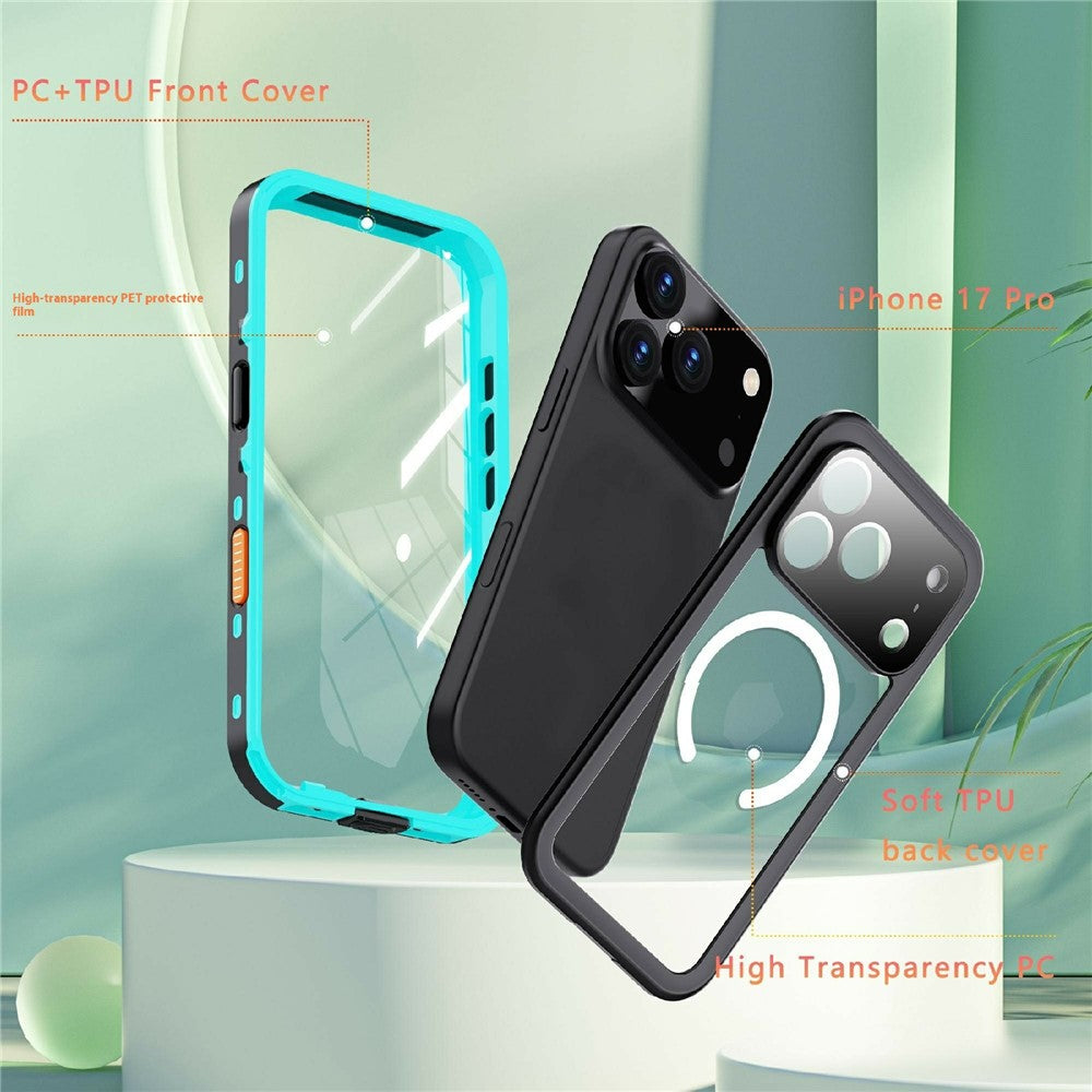 REDPEPPER Dot+ Series For iPhone 17 Pro Cellphone Case Compatible with MagSafe IP68 Waterproof Clear Back Phone Cover