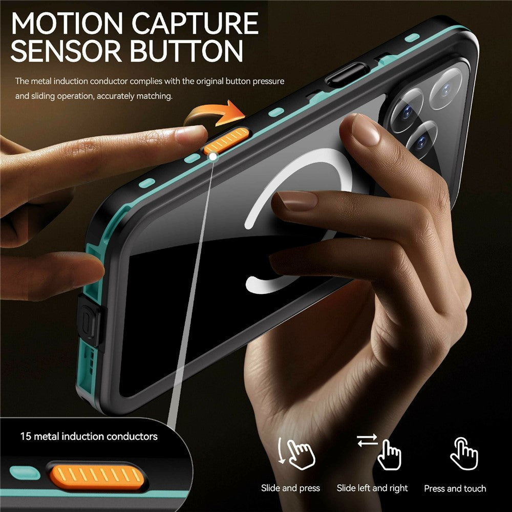 REDPEPPER Dot+ Series For iPhone 17 Pro Max Cellphone Case Compatible with MagSafe IP68 Waterproof Clear Back Phone Cover
