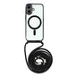 For iPhone 17 Case Compatible with MagSafe Electroplating Edge TPU Phone Cover with Shoulder Strap