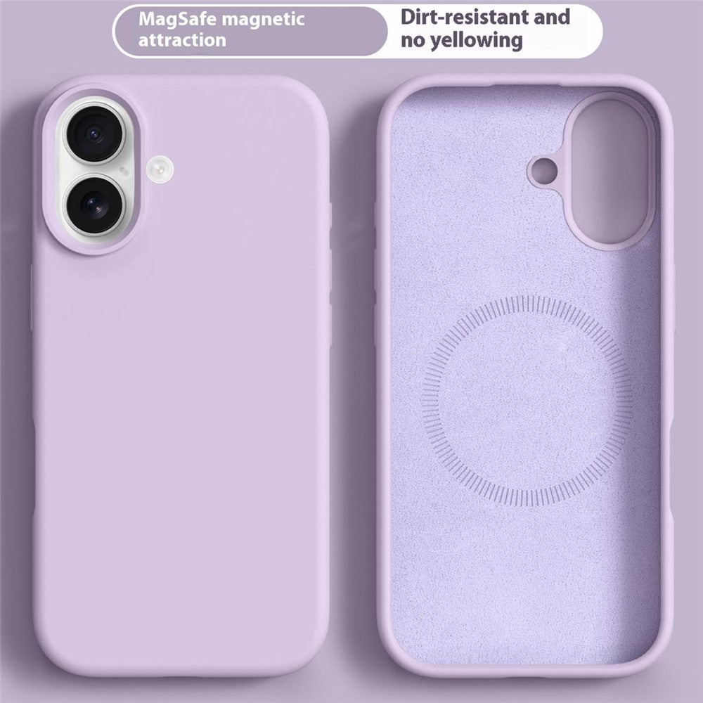 For iPhone 17 Case Compatible with MagSafe Liquid Silicone + PC Phone Cover