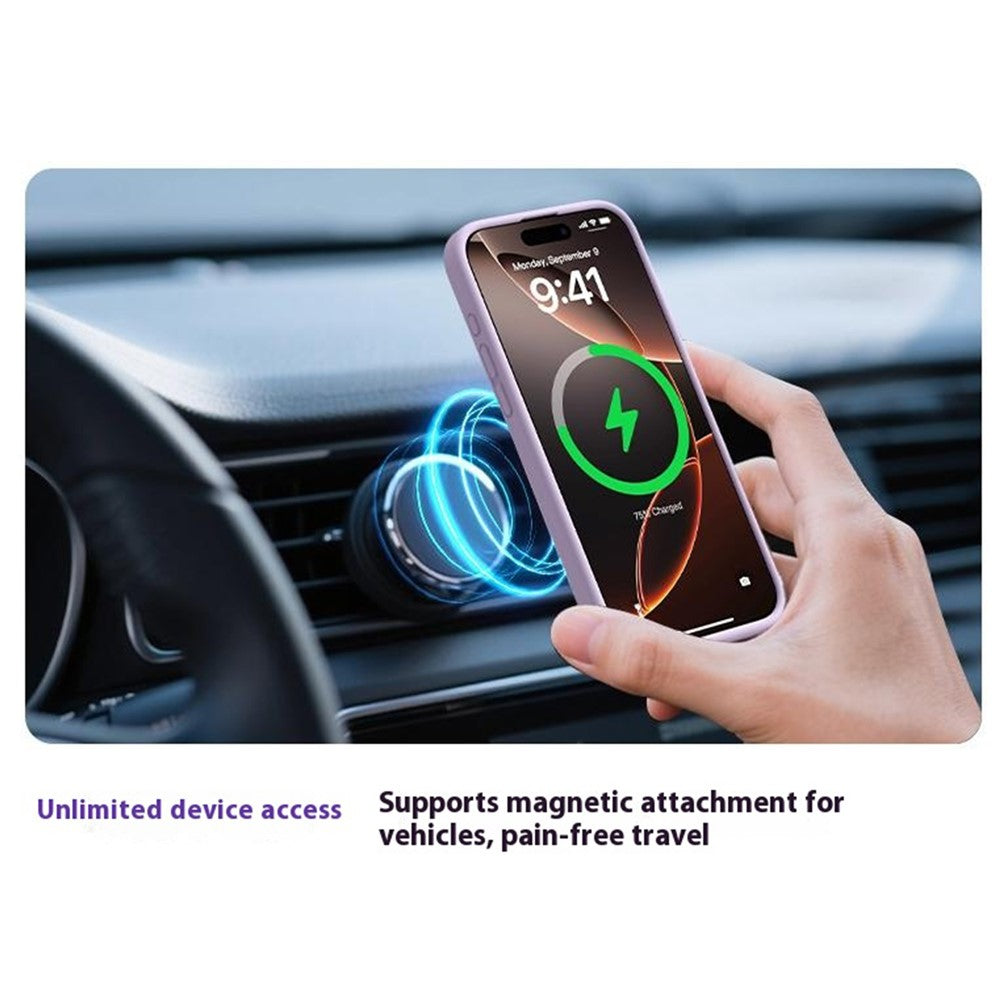 For iPhone 17 Case Compatible with MagSafe Liquid Silicone + PC Phone Cover