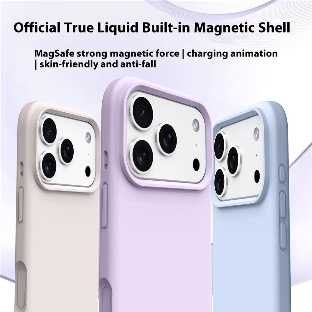 For iPhone 18 Pro / 17 Pro Case Compatible with MagSafe Skin-friendly Liquid Silicone + PC Phone Cover
