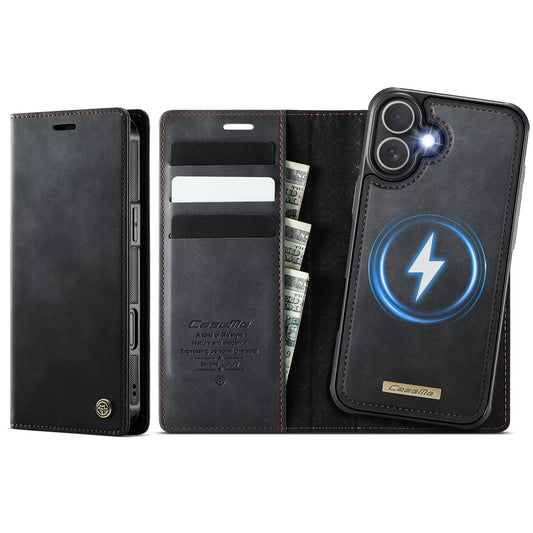 CASEME For iPhone 17 Case  C49 Compatible with MagSafe RFID Blocking Detachable Wallet Leather Phone Cover