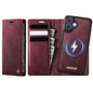CASEME For iPhone 17 Case  C49 Compatible with MagSafe RFID Blocking Detachable Wallet Leather Phone Cover