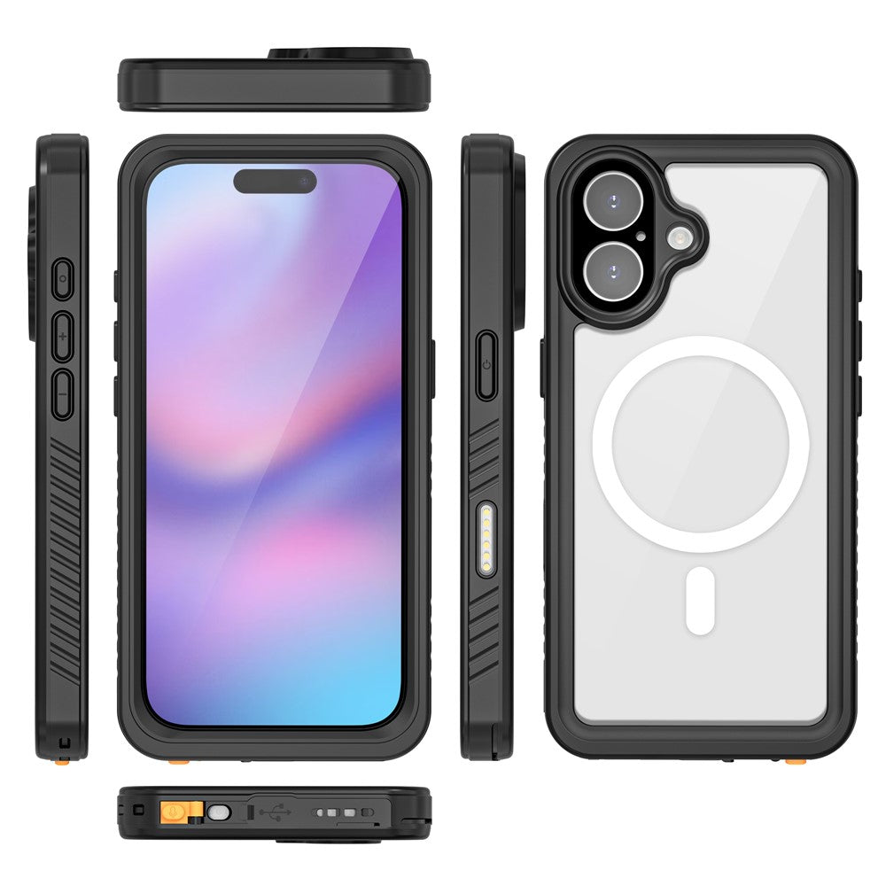 REDPEPPER FS / FM Series For iPhone 17 Clear Case Compatible with MagSafe PC TPU PET IP68 Waterproof Phone Cover