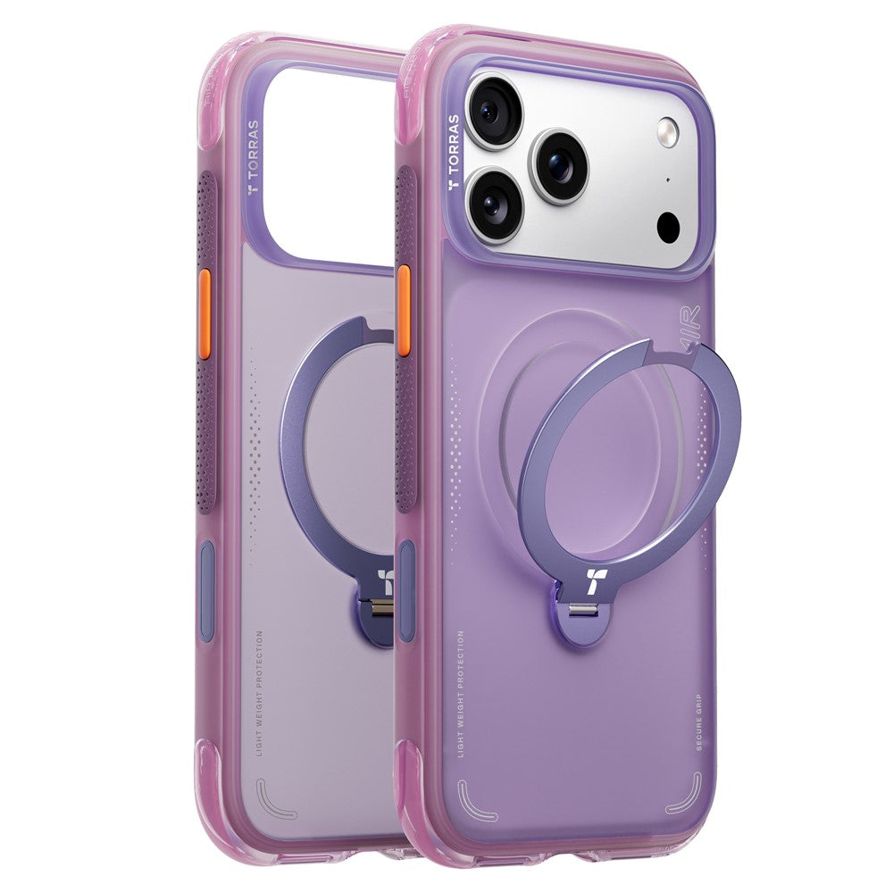 TORRAS Ostand Q3 Air Series Hülle für iPhone 17 Pro Max mit MagSafe Ständer, stoßfest PC+TPU